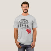 Happy PIg Nieuwjaar 2019 Red Papercut Man T-shirt (Voorkant volledig)