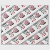 Happy PIg nieuwjaar 2019 — Verpakkingspapier Cadeaupapier (Vlak)