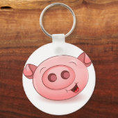 Happy Pig-pictogram Sleutelhanger (Voorkant)