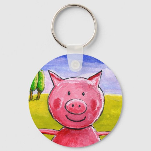 Happy Pig Sleutelhanger (Voorkant)