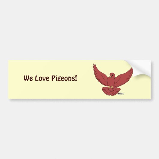 Happy Pigeon Bumpersticker (Voorkant)