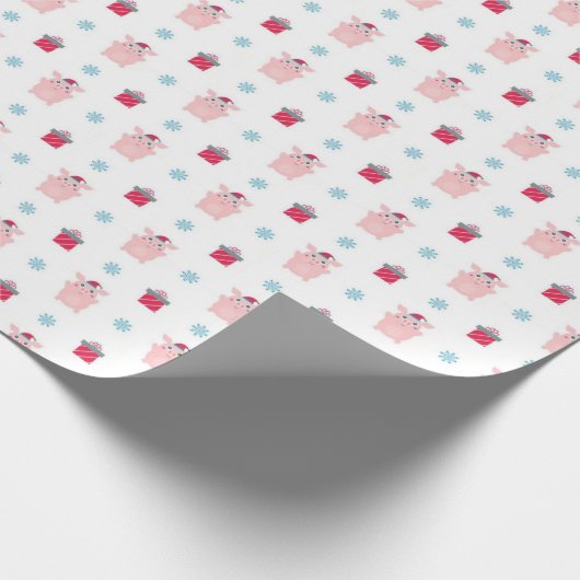 Happy Piggy Wrapping Paper Cadeaupapier (Hoek)