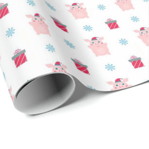 Happy Piggy Wrapping Paper Cadeaupapier