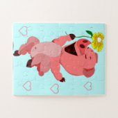Happy Piglet Jigzaag Puzzle Legpuzzel (Horizontaal)
