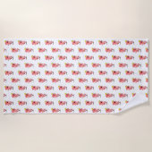 Happy Piglet met Daisy Flower Beach Towel Strandlaken (Voorkant)