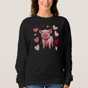 Happy Piglet met harten, varkenshouders Trui