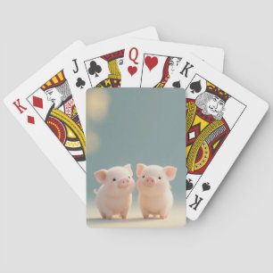 Happy Piglet Pair Pokerkaarten