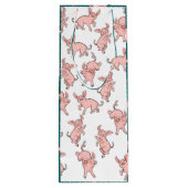 Happy piglet wijnzak wijn cadeautas (Achterkant)