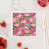 Happy Piglets in de modder Napkins Servet (Insitu)