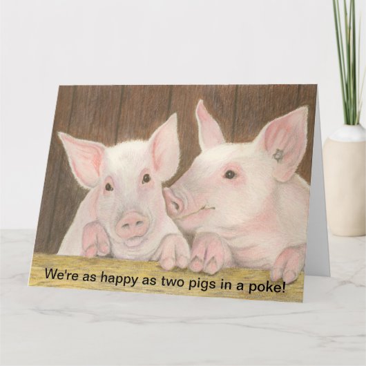 Happy Piglets Kaart (Voorkant)