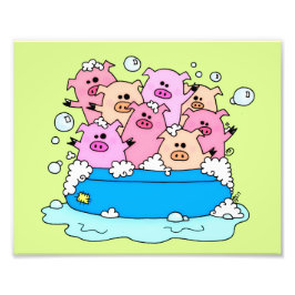 Happy Pigs Art Print Foto Afdruk
