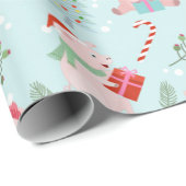 Happy Pigs-kerstpatroon Cadeaupapier (Rol Hoek)