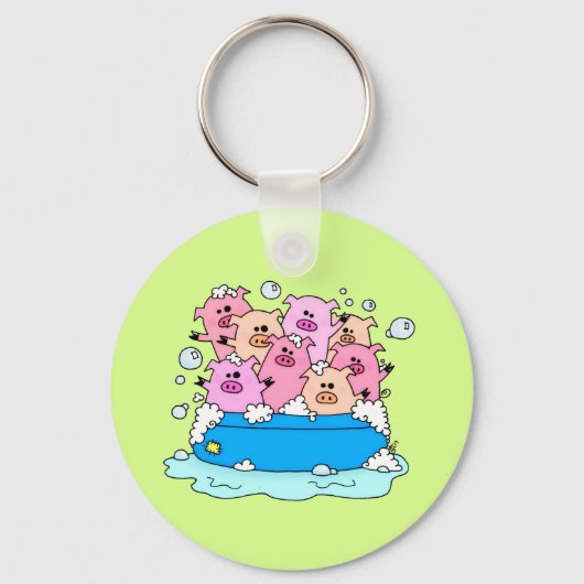 Happy Pigs Sleutelhanger (Voorkant)