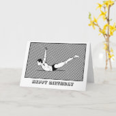 Happy Pilates Birthday Card Swan Dive Kaart (Gele Bloem)