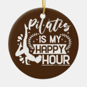 Happy Pilates Instructor Girl Funny Pilates Lover Keramisch Ornament (Voorkant)