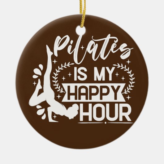 Happy Pilates Instructor Girl Funny Pilates Lover Keramisch Ornament (Voorkant)