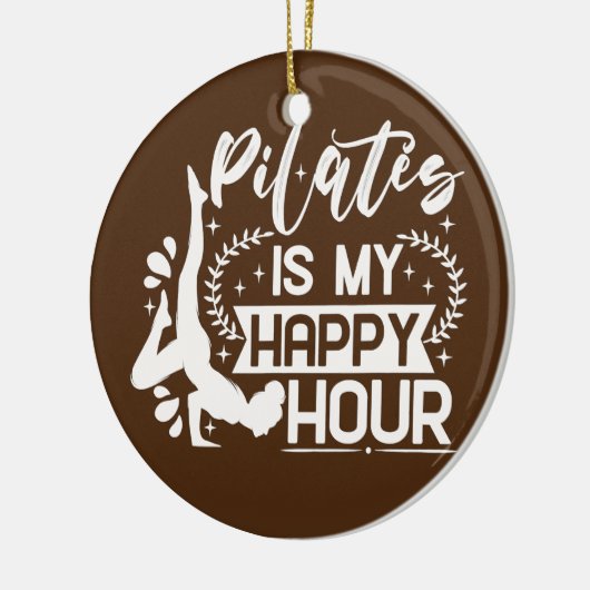 Happy Pilates Instructor Girl Funny Pilates Lover Keramisch Ornament (Links)