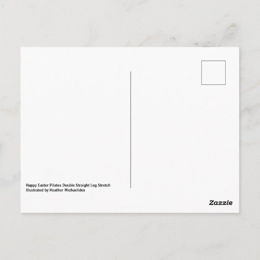 Happy Pilates Pasen Briefkaart (Achterkant)