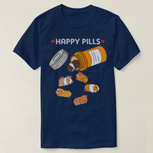 Happy Pill Guinea Pig Premium T-Shirt (Design voorkant)