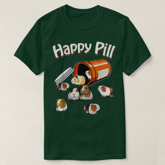Happy Pill Guinea Pig T-shirt (Design voorkant)
