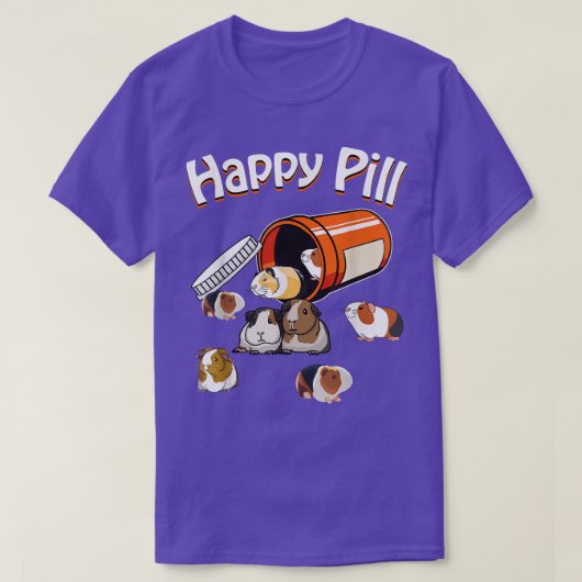 Happy Pill Guinea Pig T-shirt (Design voorkant)