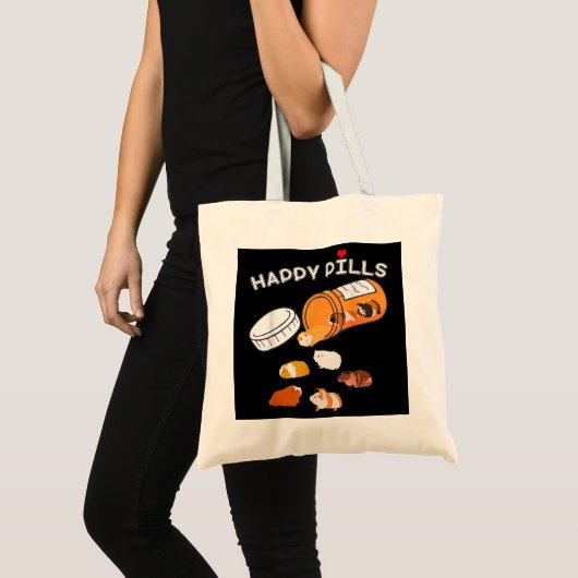 Happy Pill Guinea Pig Tote Bag (Voorkant (product))