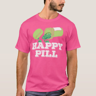 Happy Pill Hagedis Reptiel Huisdier Kameleon T-shirt