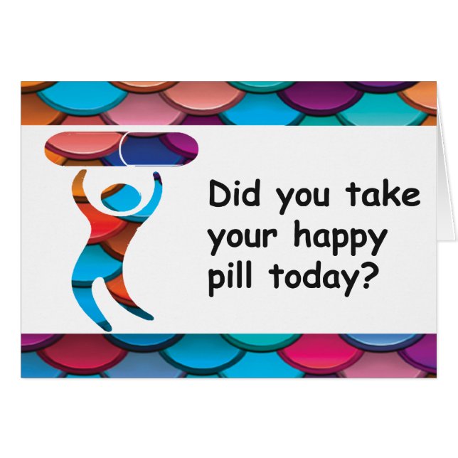 Happy Pill-kaart (Voorkant Horizontaal)