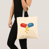 Happy Pill: positieve motieven Tote Bag (Voorkant (product))