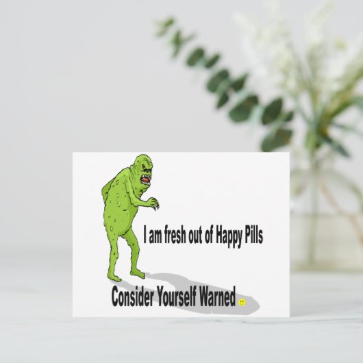Happy Pills Briefkaart (Staand voorkant)