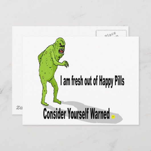 Happy Pills Briefkaart (Voorkant / Achterkant)
