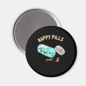 Happy Pills Dachshund Cute Dog Lover Magneet (Voorkant / Achterkant)