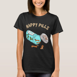 Happy Pills Dachshund, Hondenliefhebber Gift T-shirt