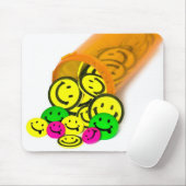 Happy Pills in Prescription Bottle Muismat (Met muis)