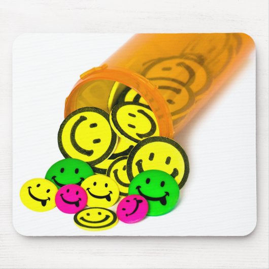 Happy Pills in Prescription Bottle Muismat (Voorkant)