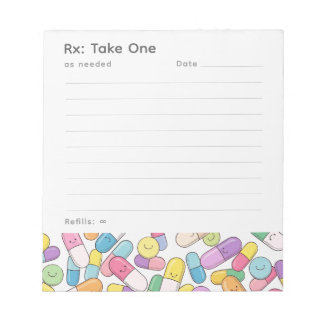Happy Pills - Note Pad Notitieblok
