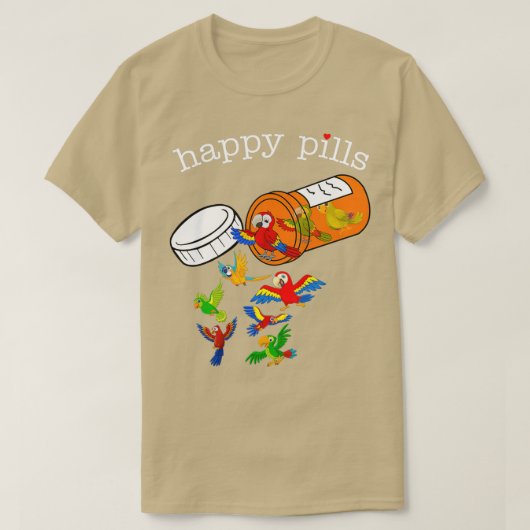 Happy Pills Parrot T-shirt (Design voorkant)