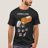 Happy Pills Raccoon Funny Raccoon Lover T-shirt (Voorkant)