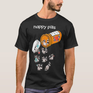 Happy Pills Raccoon Funny Raccoon Lover T-shirt