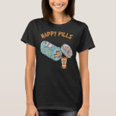 Happy Pills Yorkie Terrier Dog Cute Puppy Funny Pe T-shirt (Voorkant)