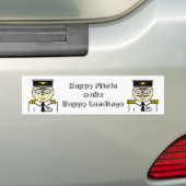 Happy piloten maken gelukkige landingstunts bumpersticker (Op auto)