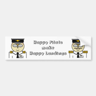 Happy piloten maken gelukkige landingstunts bumpersticker