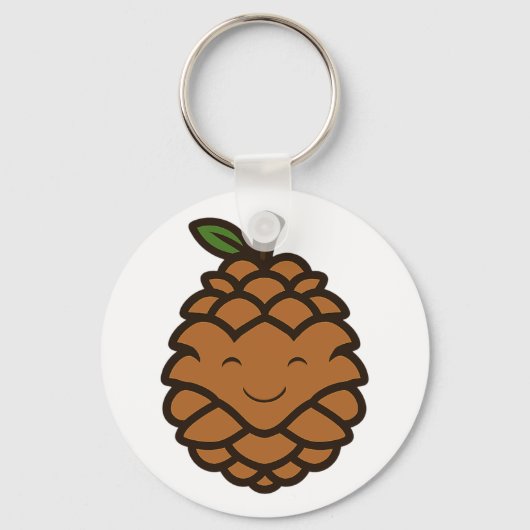 Happy Pine Cone Sleutelhanger (Voorkant)