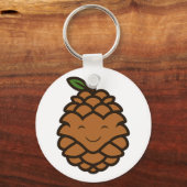 Happy Pine Cone Sleutelhanger (Achterkant)