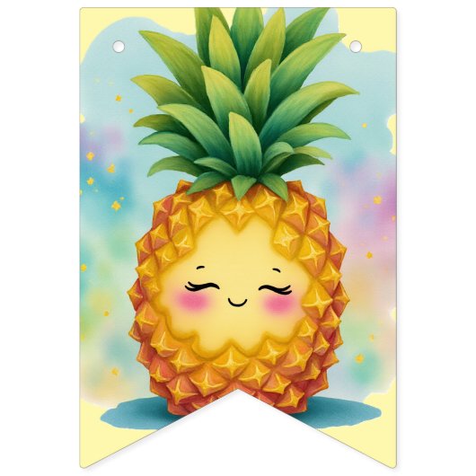Happy Pineapple Bunting Banner for Birthday (Eerste vlag)
