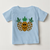 Happy Pineapple Design - Baby Fine Jersey T-Shirt (Voorkant)