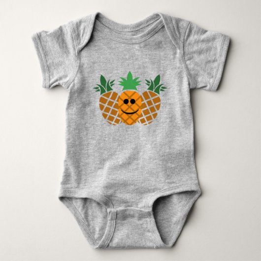 Happy Pineapple Design - Baby Jersey Bodysuit (Voorkant)