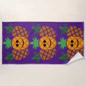 Happy Pineapple Design - Beach Towel Strandlaken (Voorkant)