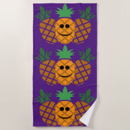 Happy Pineapple Design - Beach Towel Strandlaken