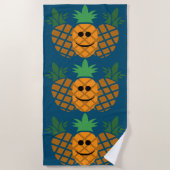 Happy Pineapple Design - Beach Towel Strandlaken (Voorkant)